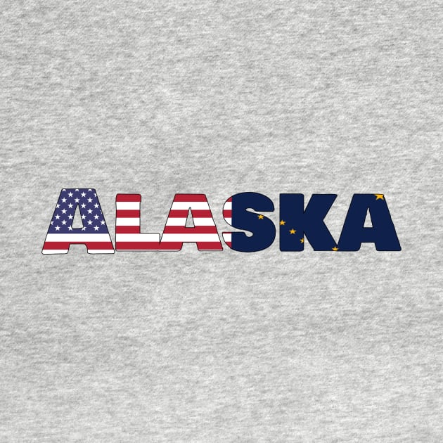 Alaska State Flag/ American Flag Logo by ElevenGraphics